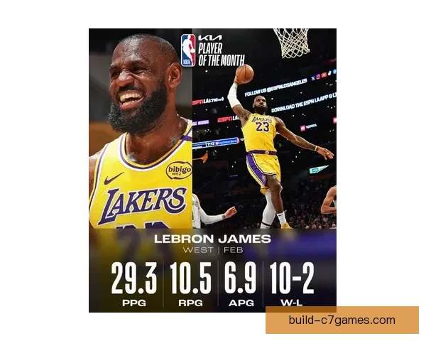 湖人连胜势不可挡詹姆斯带队再创赛季新高